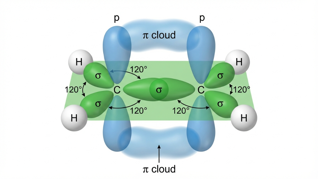 Ethene Hybridization sp2