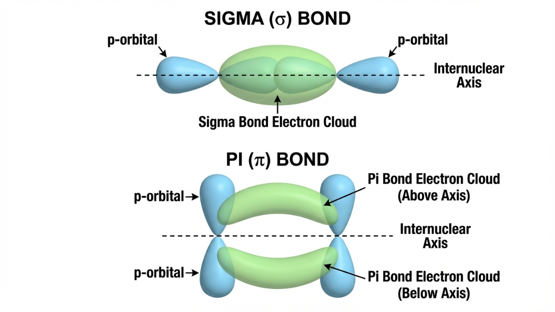Sigma vs Pi Bond Overlap